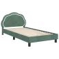 Preview: Kinderbettgestell mit Kopfteil Meergrün 90 x 200 cm Samt