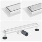 Preview: 2 in 1 Duschabfluss Silber 60 cm Edelstahl 304