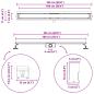 Preview: 2 in 1 Duschabfluss Silber 100 cm Edelstahl 304