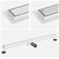 Preview: 2 in 1 Duschabfluss Silber 100 cm Edelstahl 304
