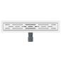 Preview: Duschabfluss mit Liniendesign Silber 60 cm Edelstahl 304