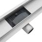 Preview: Duschabfluss mit Liniendesign Silber 70 cm Edelstahl 304