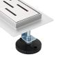 Preview: Duschabfluss mit Liniendesign Silber 80 cm Edelstahl 304