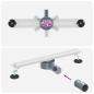 Preview: 360° Duschablauf mit slim Modell Silber 50 cm Edelstahl 304
