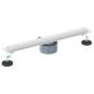 Preview: 360° Duschablauf mit slim Modell Silber 50 cm Edelstahl 304