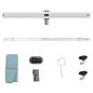 Preview: 360° Duschablauf mit slim Modell Silber 90 cm Edelstahl 304
