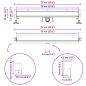 Preview: Wandmontierter Duschablauf Silber 70 cm Edelstahl 304