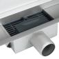 Preview: Wandmontierter Duschablauf Silber 80 cm Edelstahl 304