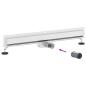 Preview: Wandmontierter Duschablauf Silber 80 cm Edelstahl 304