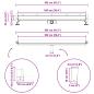 Preview: Wandmontierter Duschablauf Silber 100 cm Edelstahl 304