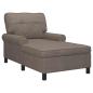 Preview: Lounge-Liege mit Kissen Grau 91 x 157 x 91 cm Antikes PU