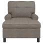 Preview: Lounge-Liege mit Kissen Grau 91 x 157 x 91 cm Antikes PU