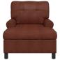 Preview: Lounge-Liege Glänzendes Braun 91 x 157 x 91 cm Antikes PU