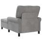 Preview: Lounge-Liege mit Kissen Hellgrau 91 x 157 x 91 cm Samt