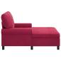 Preview: Lounge-Liege mit Kissen Weinrot 91 x 157 x 91 cm Samt