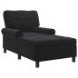 Preview: Lounge-Liege mit Kissen Schwarz 91 x 157 x 91 cm Samt