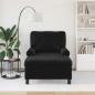 Preview: Lounge-Liege mit Kissen Schwarz 91 x 157 x 91 cm Samt