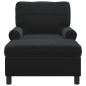 Preview: Lounge-Liege mit Kissen Schwarz 91 x 157 x 91 cm Samt