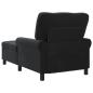 Preview: Lounge-Liege mit Kissen Schwarz 91 x 157 x 91 cm Samt