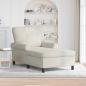 Preview: ARDEBO.de - Lounge-Liege mit Kissen Creme 91 x 157 x 91 cm Samt