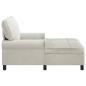 Preview: Lounge-Liege mit Kissen Creme 91 x 157 x 91 cm Samt