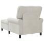 Preview: Lounge-Liege mit Kissen Creme 91 x 157 x 91 cm Samt