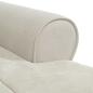 Preview: Lounge-Liege mit Kissen Creme 91 x 157 x 91 cm Samt