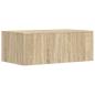 Preview: Wandtisch Sonoma-Eiche 80 x 45 x 30 cm Holzwerkstoff