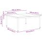 Preview: Couchtisch Natur 100 x 100 x 45 cm Massives Kiefernholz