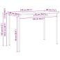 Preview: Bartisch Natur 110 x 55 x 105 cm Massives Kiefernholz