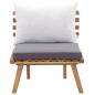 Preview: 4-teiliges Garten-Lounge-Set mit Kissen, Massivholz Akazie