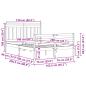 Preview: Bettrahmen mit Kopfteil 2 pcs Wachsbraun 160 x 200 cm