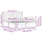 Preview: Bettrahmen 2 pcs Wachsbraun 180 x 200 cm Massives Kiefernholz