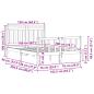 Preview: Bettrahmen 2 pcs Wachsbraun 160 x 200 cm Massives Kiefernholz