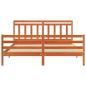 Preview: Bettrahmen mit Kopfteil 2 pcs Wachsbraun 180 x 200 cm