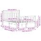 Preview: Bettrahmen 2 pcs Wachsbraun 140 x 200 cm Massives Kiefernholz