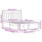 Preview: Bettrahmen 2 pcs Wachsbraun 150 x 200 cm Massives Kiefernholz