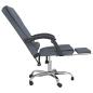 Preview: Bürostuhl mit Massagefunktion Dunkelgrau Samt