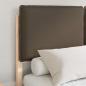 Preview: Bettgestell mit gepolstertem Kopfteil Taupe 120 x 190 cm