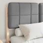 Preview: Bettgestell mit gepolstertem Kopfteil Hellgrau 120 x 200 cm