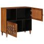 Preview: ARDEBO.de - Sideboard mit Tür Walnuss 80 x 33,5 x 75 cm Massivholz Mango