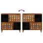 Preview: Sideboard mit Tür Walnuss 80 x 33,5 x 75 cm Massivholz Mango