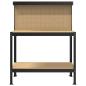 Preview: ARDEBO.de - Werkbänke mit Regal Schwarz 81 x 41 x 145 cm Holzwerkstoff