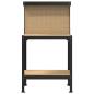 Preview: Werkbänke mit Regal Schwarz 81 x 41 x 145 cm Holzwerkstoff