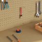 Preview: Werkbank Schwarz 90 x 49 x 141 cm Sperrholz und Metall