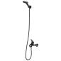 Preview: Duschkopf Set Schwarz G 1 / 2 Zoll