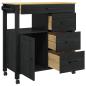 Preview: Küchentrolley Uni Schwarz