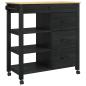 Preview: ARDEBO.de - Küchentrolley Schwarz