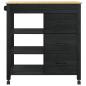 Preview: Küchentrolley Schwarz