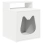 Preview: Katzenhaus Weiß 42,5 x 40 x 52,5 cm Holzwerkstoff